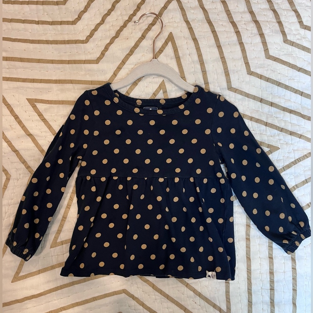 Gap polka dot toddler blouse